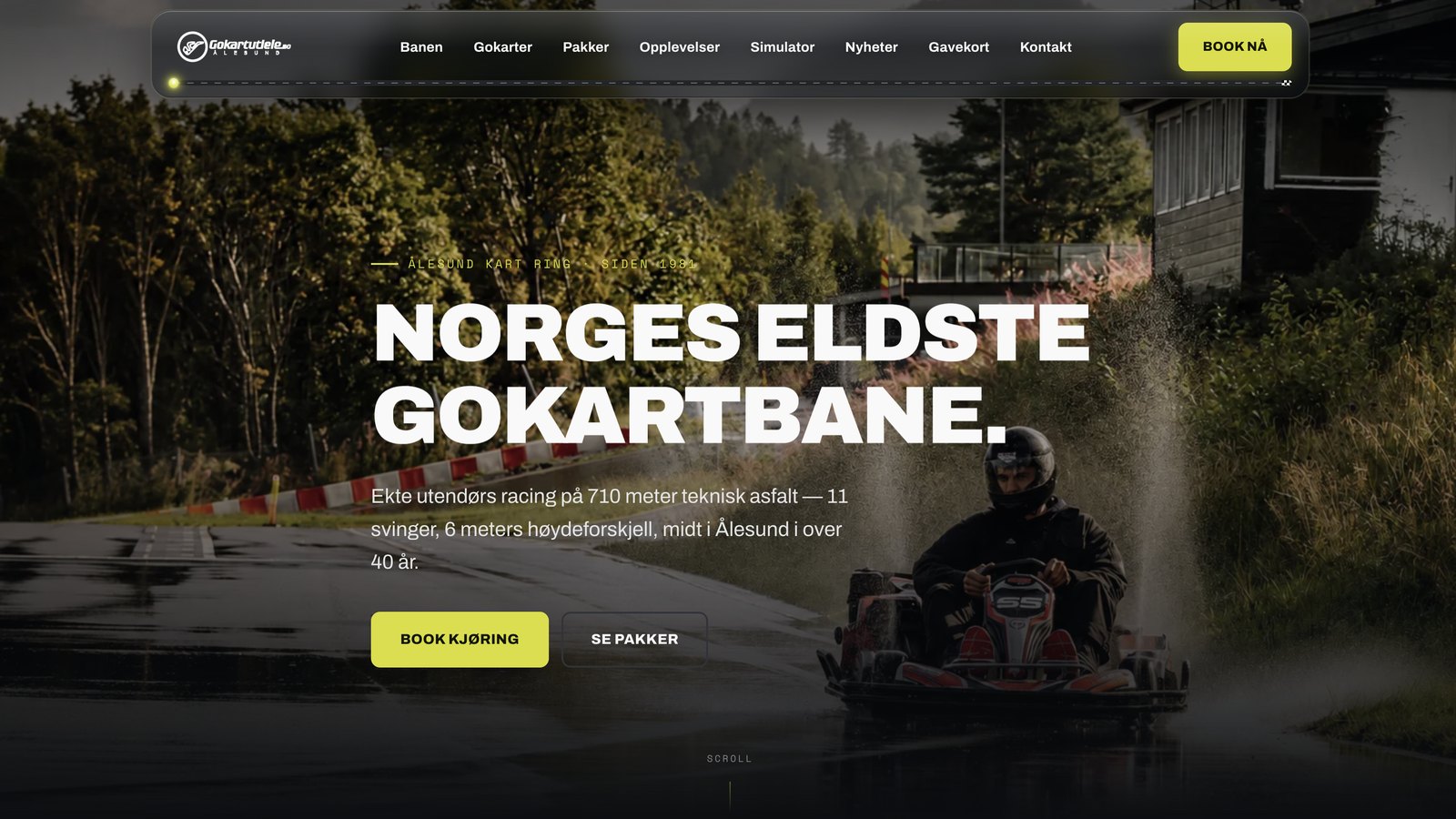 Nettside for Gokart Utleie Ålesund